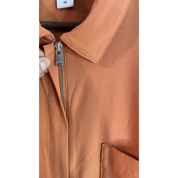 Athleta Womens Sleeveless Rust Orange Romper Size 14 - Picture 7 of 15